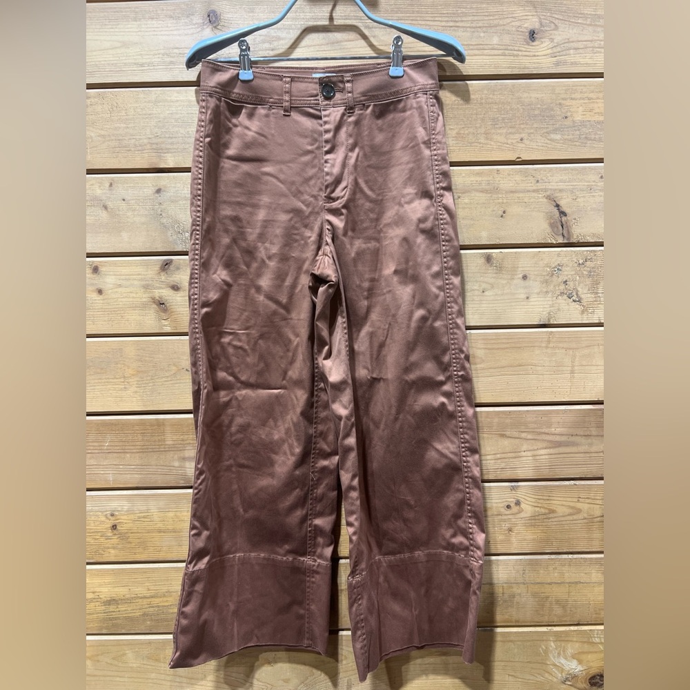 Madewell Langford Crop Wide-Leg Pants Brown Size 25 – Holiday Ready High Rise